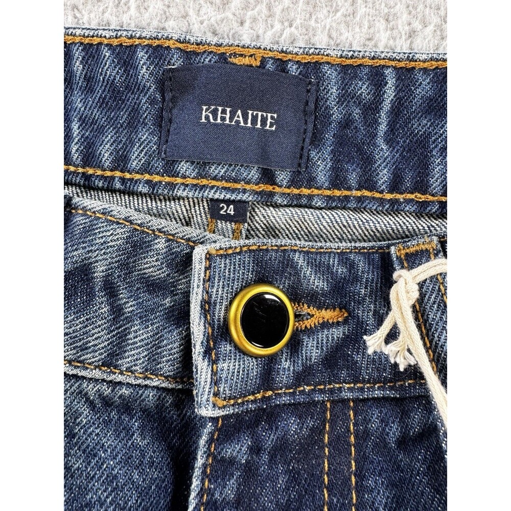 NWT Khaite Danielle Jeans 24 High Rise Straight Leg Slim Fit Denim - Picture 5 of 13